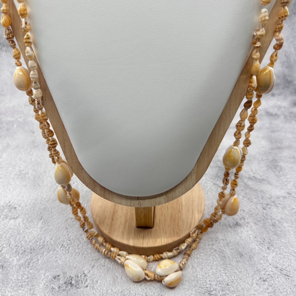2 Pcs Cowrie Seashell Necklace Set Coastal Boho Layered Statement Beach Jewelry